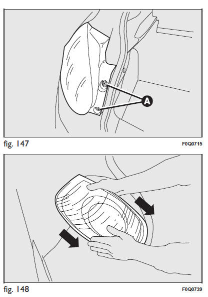 Fiat Bravo. Sustitución de la lámpara exterior