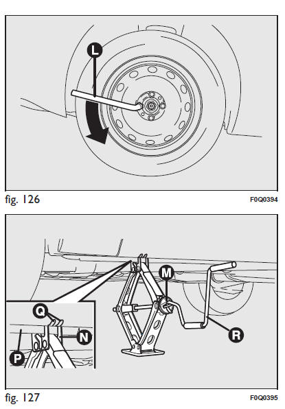Fiat Bravo. Sustitución de una rueda