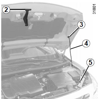 Renault Fluence. Capot motor