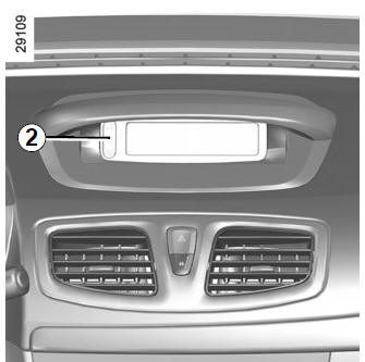 Renault Fluence. Desactivación, activación del airbag del pasajero delantero