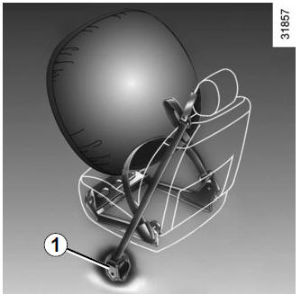 Renault Fluence. Dispositivos complementarios al cinturón delantero