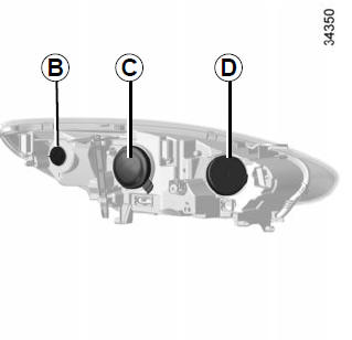 Renault Fluence. Faros delanteros (sustitución de las lámparas)