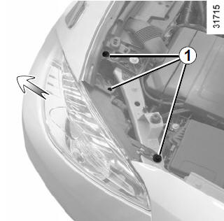 Renault Fluence. Faros delanteros (sustitución de las lámparas)