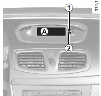 Renault Fluence. Hora y temperatura exterior