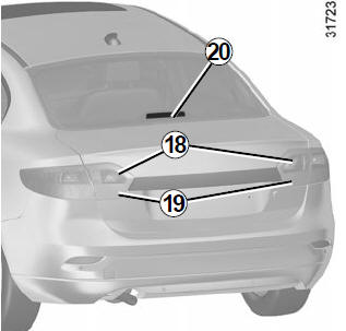 Renault Fluence. Luces traseras y laterales (sustitución de las lámparas)