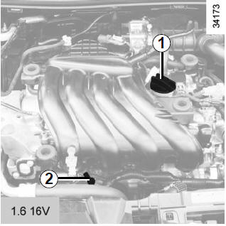 Renault Fluence. Nivel de aceite del motor (añadido, llenado)