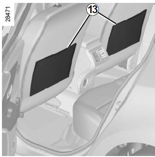 Renault Fluence. Portaobjetos, acondicionamientos del habitáculo