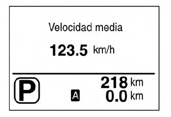 Nissan Leaf. Pantalla de información del vehículo