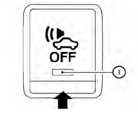 Nissan Leaf. Interruptor OFF (Apagado) del sistema de sonido de aproximación del vehículo para peatones (VSP) 