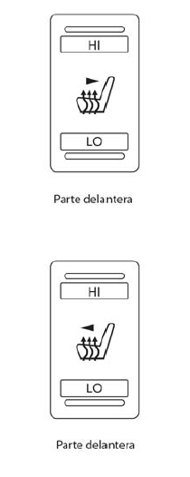 Nissan Leaf. Interruptor del asiento con calefacción