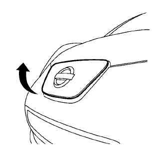 Nissan Leaf. Tapa del puerto de carga
