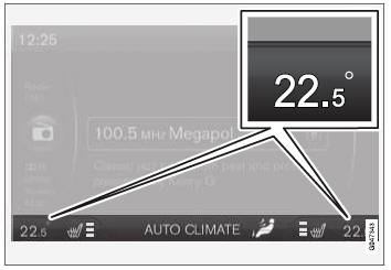 Volvo V40. Regulación de la temperatura en el habitáculo