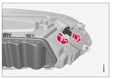 Volvo V40. Cambio de bombilla 