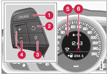 Volvo V40. Control de velocidad constante 