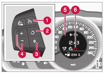 Volvo V40. Control de velocidad constante 