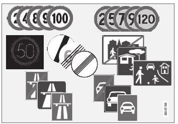 Volvo V40. Información de señales de tráfico (RSI) 